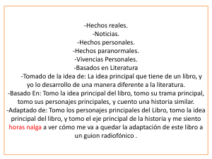 Guionismo: Tipos de Historias y Adaptación Literaria