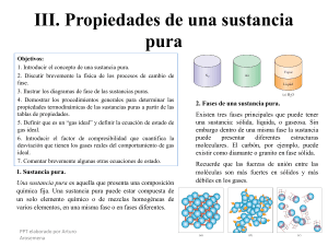 Propiedades de Sustancias Puras: Termodinámica