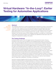 Virtual Hardware In-the-Loop Testing for Automotive