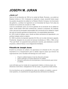 Joseph M. Juran: Biografía y Filosofía de la Calidad