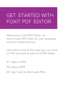 Foxit PDF Editor: Mobile User Guide