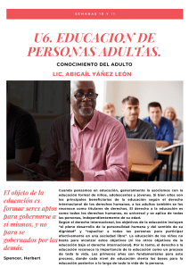 Educación de Adultos: Conocimiento y Educación Permanente