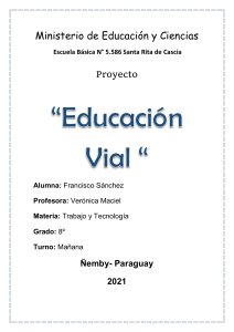 Seguridad Vial: Proyecto Escolar para 8º Grado