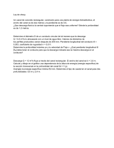 Problemas de flujo en canales: Ley de Chezy y energía específica