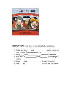 Have To Grammar Worksheet