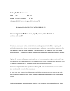 Carta de Despedida a Compañeros de Clase