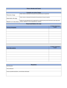 Formulario Descripción de Puesto | Responsabilidades y Requisitos