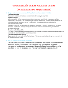 ONU: Actividades de Aprendizaje