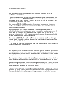 Funciones de la Empresa: Resumen Completo