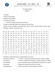 Taller de Física: Leyes de Newton - Grado 7