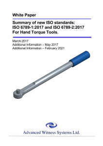ISO 6789 Torque Tool Standards: A Summary of Key Changes