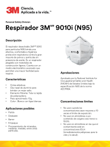 Respirador 3M 9010i (N95): Descripción y Especificaciones