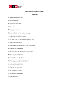 Daily Routine English Conversation Transcript