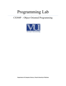 Object-Oriented Programming Lab Manual - CS304P