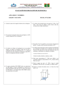 Examen de Recuperación de Matemáticas - Secundaria
