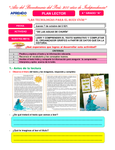 Plan Lector: De las Aguas de Churín - 4to Grado