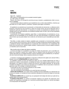 Karl Marx: Economía Capitalista y Crisis - Resumen