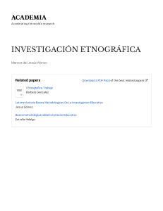 Investigación Etnográfica: Métodos en Educación Especial