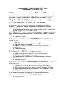 Cuestionario de Educación Física y Salud