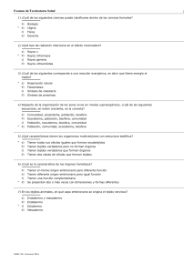 Examen Tecnicaturas Salud: Biología, Anatomía, Fisiología