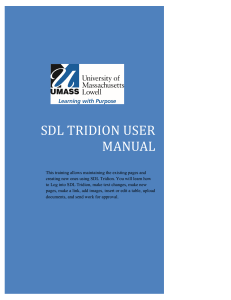 SDL Tridion User Manual