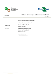 Sistema de Produção de Banana no Pará, Brasil