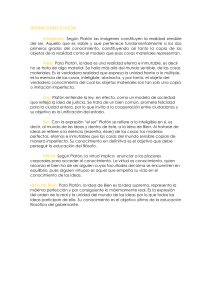 Definiciones Clave de Platón: Ideas, Virtud y Ser