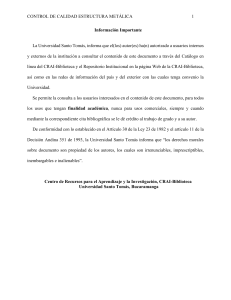 Control de Calidad en Estructuras Metálicas: Guía de Tesis