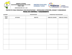 Ficha de Control y Seguimiento - Discapacidad