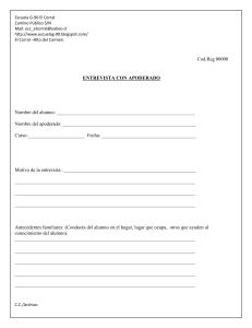 Formulario de Entrevista Apoderado - Escuela G-90 El Corral