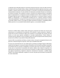 Desarrollo Económico de México Durante y Después de la SGM