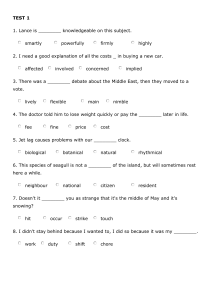 English Language Proficiency Test