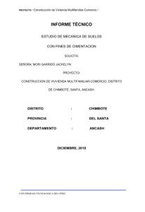 Informe Técnico: Mecánica de Suelos para Cimentación