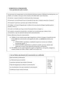 Elementos de la Comunicación: Ejercicios para Estudiantes