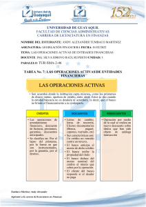 Operaciones Activas Financieras: Créditos, Descuentos y Más