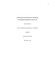 Formato APA: Documento de Investigación