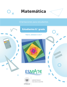 Matemática 8° Grado: Guía Fase 1 (Semanas 1-7)