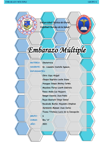 Embarazo Múltiple: Conceptos, Epidemiología y Clasificación