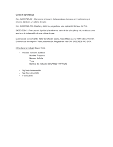 Guía de aprendizaje: Desarrollo personal y valores éticos