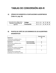 Tablas de Conversión ADI-R: Puntuaciones Algorítmicas