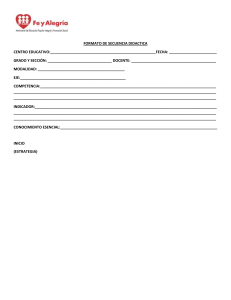 Formato de Secuencia Didáctica | Planificación Educativa