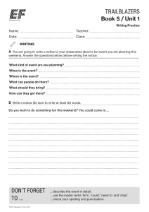 Writing Practice: Fun Event Notice for Kids