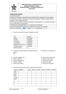 Evaluación Contable SENA: Patrimonio y Transacciones