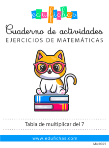Tabla del 7: Cuaderno de Actividades Matemáticas