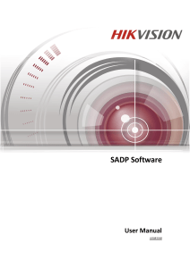 SADP Software User Manual: Device Activation & Network Management