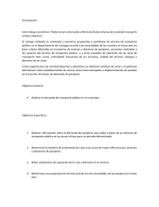 Análisis de Demanda y Oferta de Rutas Urbanas en Managua