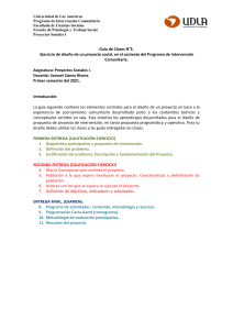 Guía Diseño Proyecto Social - Intervención Comunitaria UDLA