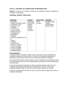 Práctica de Laboratorio de Microbiología: Materiales y Uso