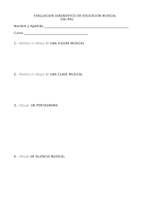 Evaluación Diagnóstica Música 2do Año: Figuras y Claves