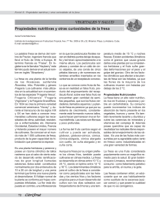Propiedades Nutritivas y Curiosidades de la Fresa